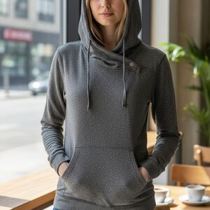Gray Women's Hooded Top